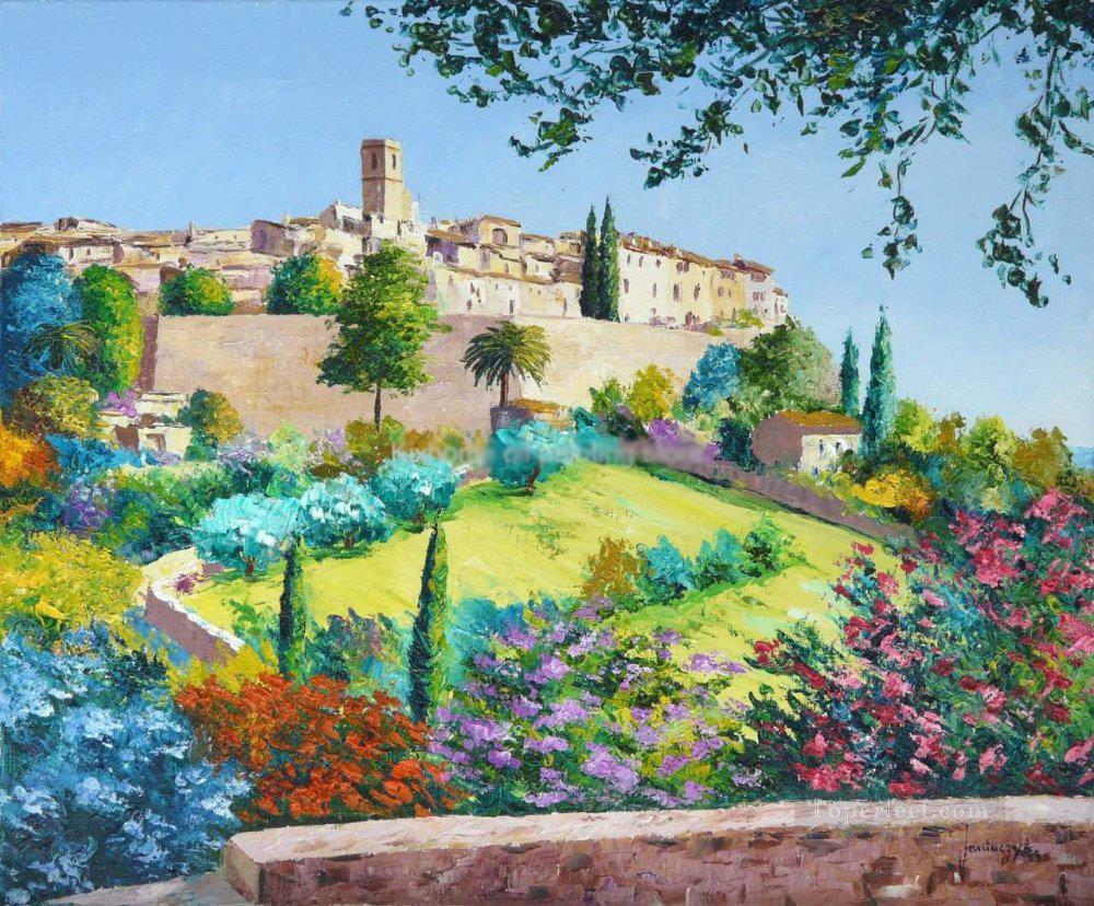PLS16 beautiful landscape garden Oil Paintings